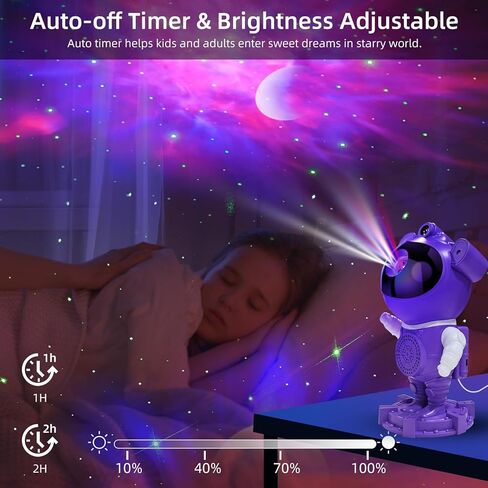 Astronaut Galaxy Projector, Music Speaker, White Noise, Star and Moon Galaxy Lights for Bedroom with Timer, Nebula Night Light 360° Adjustable with Remote, Spaceman Galaxy Projector for Kids in Kuwait