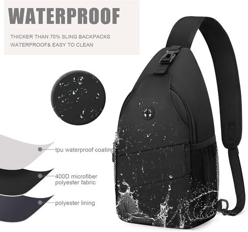 Pritent Crossbody Bags for Women Men Trendy Sling Bag Backpack Casual Chest Bag with Convertible Shoulder Strap in Kuwait