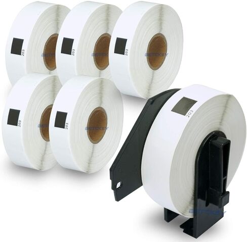 BETCKEY - Compatible File Folder Labels Replacement for Brother DK-1203 (0.66 in x 3.4 in), Use with Brother QL Label Printers [10 Rolls/3000 Labels] in Kuwait