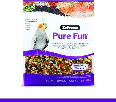 ZuPreem Sensible Seed Bird Food for Medium Birds, 2 lb Bag - Premium Blend of Seeds, FruitBlend Pellets for Lovebirds, Quakers, Small Conures, Cockatiels in Saudi Arabia