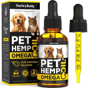 Charlie&Buddy Hеmp Oil for Dogs - Omega 3,6,9 for Skin, Coat, Anxiеty Relief and Jоint Pаin