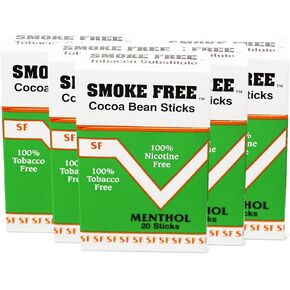 Herbal Cocoa Bean Cigarettes 5 Pack Menthol Flavor 100% Tobacco Free/Nicotine Free