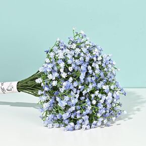 Yastouay Babys Breath Artificial Flowers, 6Pcs Fake White Babys Breath Flowers Artificial Bulk, Real Touch Faux Babies Breath Gypsophila Bouquet for Wedding Floral Arrangement Party Decor