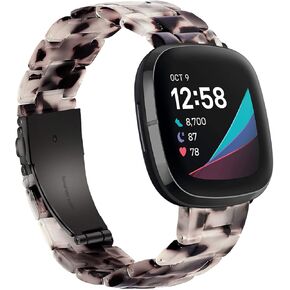Wongeto Compatible with Fitbit Versa 3 & Fitbit Sense Watch Bands Women Men,Resin Bands Strap Replacement Wristband for for Fitbit Sense and Versa 3 Smartwatch (Fluorescent Color)