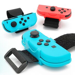 ECHZOVE Leg Strap for Nintendo Switch Sports,Accessories for Nintendo Switch Ring Fit Adventure, 2 Leg Straps for Switch Ring Fit Adventure and 2 Grips for Ring con and 1 Storage Bag for Ring Con