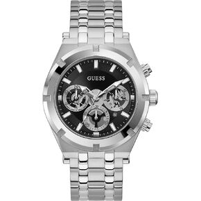 GUESS Men's 44.0mm Watch - Gold Tone Strap Black Dial Gold Tone Case