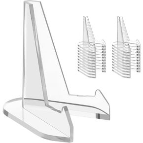 Reastar Card Display Stand, 20 Pack Small Easel Stand, Acrylic Picture Holder Stands, for Challenge Coin Graded Card Sports Card Trading Card PSA Card Baseball Card (2.13 inch Tall)
