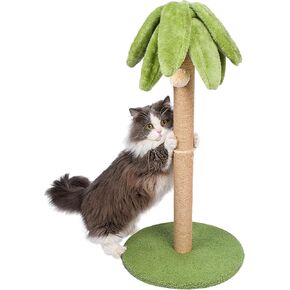 Yepdin Cat Scratcher with Sisal Rope 39.4 inch Tall Cat Tree for Indoor Cats Large Adult Cat Scratching Post,Cute Kitten Cat Scratching Posts in Palm Tree