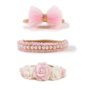 XuoAz Baby Girls Floral Headbands Set-Flower Crown Elastic Hairband for Newborn Toddler Hair Accessories (Pack of 3)