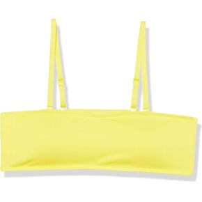 Happy Nation Girls Bandeau Swim Bikini Top, Sour Yellow Gradient