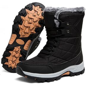 Womens Snow Boots Women's Winter Boots Women Fur Lined Snow Boots For womens Anti-Slip Womens Winter Boots Waterproof Backpacking Boots Outdoor Walking Shoes For Ladies Anti Slip Ankle Boots Non-slip
