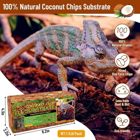 Riare 10LB Coconut Husk Chip for Reptiles, 72 Quart Coconut Fiber Substrate in Saudi Arabia