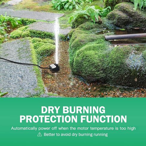 مضخة مياه غاطسة BACOENG 800GPH، مضخة نافورة فائقة مع 3 فوهات، مضخة مياه صغيرة هادئة 70 وات للبركة، الزراعة المائية 3000 لتر/ساعة in Kuwait