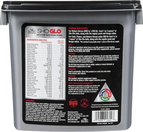 Select Series Manna Pro Sho-Glo Supplement for Horses | Complete Vitamin & Mineral Supplement for Healthy Skin & Coat | 25 Pounds in Saudi Arabia