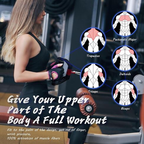Double D Handle for Cable Machine - Ergonomic Row Handle Cable Attachment - Triangle V Bar Grip LAT PullDown Attachments for Home Gym in Kuwait