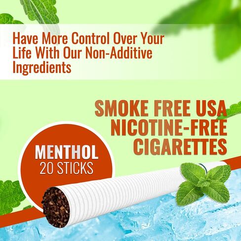 Herbal Cocoa Bean Cigarettes 5 Pack Menthol Flavor 100% Tobacco Free/Nicotine Free in Saudi Arabia