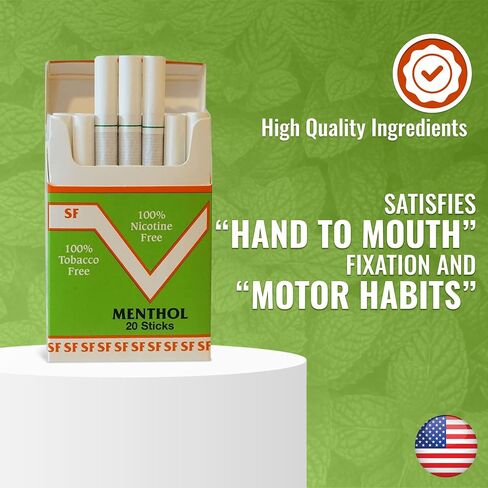 Herbal Cocoa Bean Cigarettes 5 Pack Menthol Flavor 100% Tobacco Free/Nicotine Free in Saudi Arabia