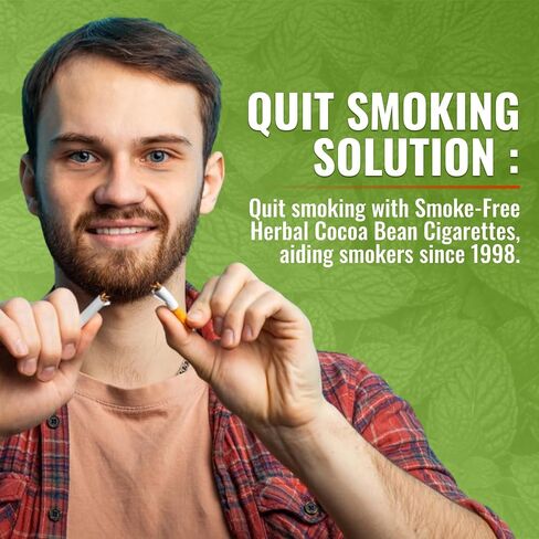 Herbal Cocoa Bean Cigarettes 5 Pack Menthol Flavor 100% Tobacco Free/Nicotine Free in Saudi Arabia