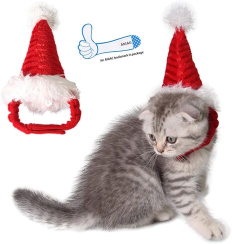 ANIAC Adjustable 3D Christmas Dog Santa Hat for Medium to Large Dogs Pet Dog Santa Costume in Saudi Arabia