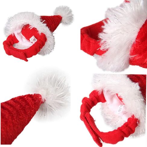ANIAC Adjustable 3D Christmas Dog Santa Hat for Medium to Large Dogs Pet Dog Santa Costume in Saudi Arabia
