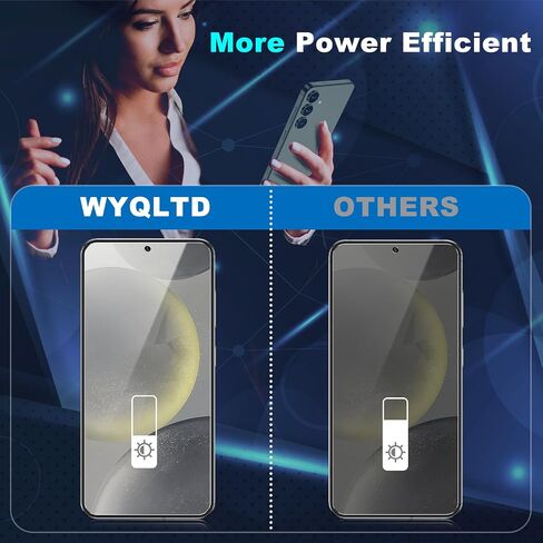 WYQLTD عبوتان من واقي شاشة الخصوصية لهاتف Samsung Galaxy S24 Plus من الزجاج المقسى، مضاد للتجسس، فتح بصمات الأصابع، تغطية كاملة، ملحقات S24 Plus، سهل التركيب in Saudi Arabia