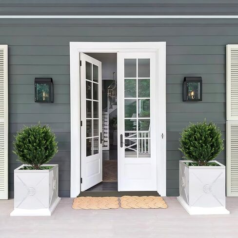 Keepinno 21''T Artificial Cedar Topiary Ball Tree 2 Pack, Outdoors Artificial Shrubs Fake Plants Uv Rated Potted Plants for Outdoor, Indoor, Front Door, Office Decor. in Saudi Arabia