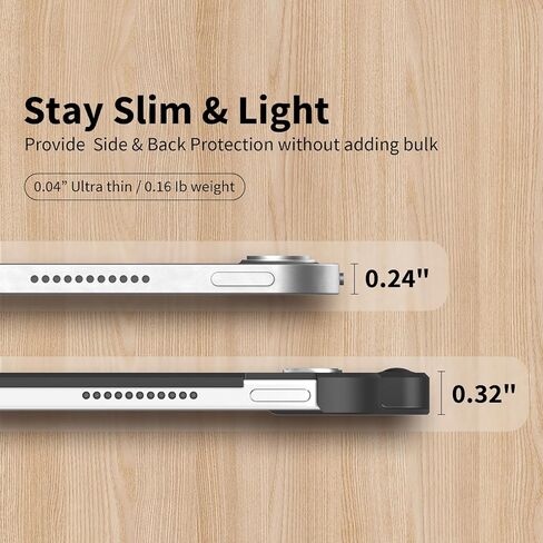 جراب مغناطيسي SWITCHEASY CoverBuddy 2022-2020 10.9 بوصة iPad Air 5 و4 وiPad Pro 11 بوصة، متوافق مع لوحة المفاتيح السحرية، مع حامل قلم رصاص يدعم شحن قلم Apple - أسود (لوحة المفاتيح غير متضمنة) in Kuwait