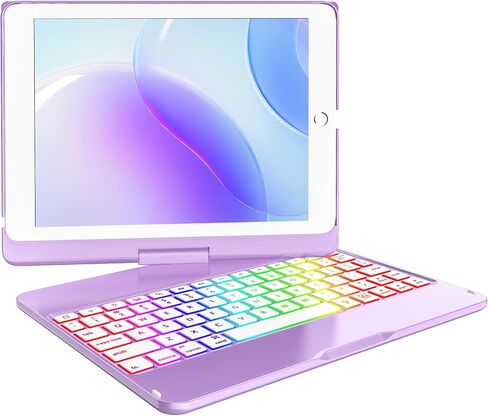 حافظة لوحة المفاتيح MMK متوافقة مع iPad 9.7 بوصة 2018 الجيل السادس، لوحة مفاتيح بلوتوث لاسلكية قابلة للفصل متوافقة مع iPad 2017 (الجيل الخامس) - Air 2/ Air Case، النوم/الاستيقاظ التلقائي المغناطيسي (أزرق بحيرة) in Kuwait