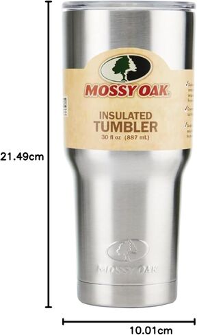Mossy Oak 30oz Stainless Steel Insulated Tumbler, 1 Count (Pack of 1), Black in Saudi Arabia