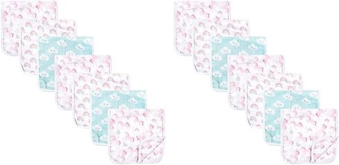 Luvable Friends Unisex Baby Muslin Burp Cloth 7pk, Rainbow, One Size (Pack of 2) in Saudi Arabia