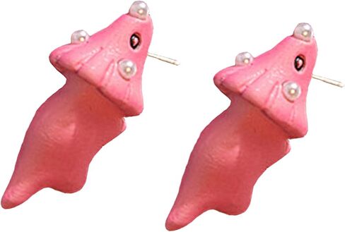 Cute Animal Bite Earring - Dinosaur Earrings for Girls Women - Fashion 3D Polymer Clay - Easy Carrying and Collection - Small and Exquisite for Creatives Gifts Accessories (Dinosaur) in Saudi Arabia