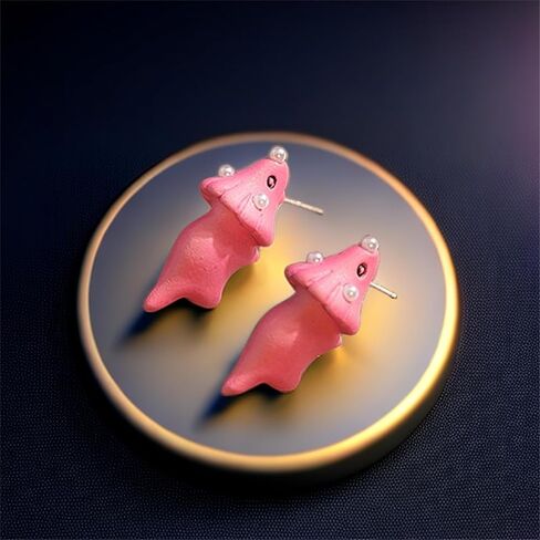 Cute Animal Bite Earring - Dinosaur Earrings for Girls Women - Fashion 3D Polymer Clay - Easy Carrying and Collection - Small and Exquisite for Creatives Gifts Accessories (Dinosaur) in Saudi Arabia