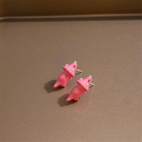 Cute Animal Bite Earring - Dinosaur Earrings for Girls Women - Fashion 3D Polymer Clay - Easy Carrying and Collection - Small and Exquisite for Creatives Gifts Accessories (Dinosaur) in Saudi Arabia