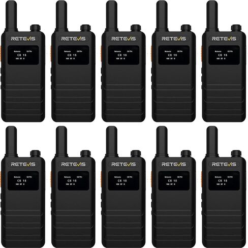 Retevis B3H Small Walkie talkies with LED Diaplay, New Version of RT22(3.0), Ultra Slim, USB-C Rechargeable, with 1620 mAh Battery, Portable FRS Two-Way Radios for Hotel School Restaurant (10 Pack) in Saudi Arabia
