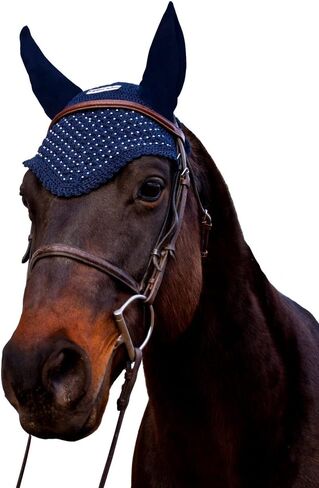 Equine Couture Fly Bonnet - Pony Color - Black, Size - Pony in Kuwait