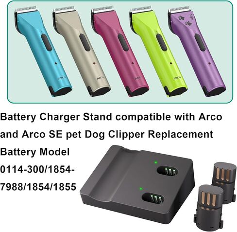حامل شاحن بطارية مع نوع C، متوافق مع wahl Arco وArco SE pet Dog Clipper موديل 0114-300/1854-7988/1854/1855 (حامل الشاحن) in Kuwait