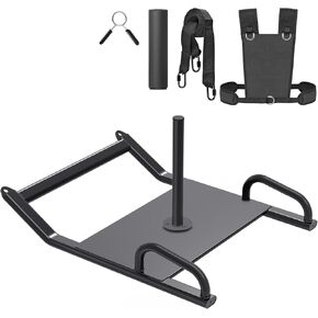 Dolibest Portable Weight Sled with Handle, Workout Sled for Fitness Strength Training and Speed Improvement, Innovative Design for Easy Obstacle Clearance, Suitable for 1-2" Weight Plates