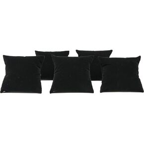 Novel Box® Beige Linen Bracelet Watch Jewelry Decoration Pillow (Pack of 5) 3X3 + NB Cleaning Cloth