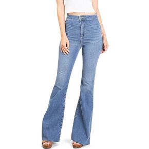 جينز تشيلو جينز نسائي مرتفع الارتفاع وقابل للتمدد (7، دنيم متوسط) in Kuwait