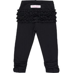RuffleButts® Baby/Toddler Girls Stretchy Capri Leggings with Bow