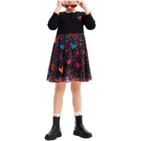 Desigual One Size Girl Knit Dress Long Sleeve