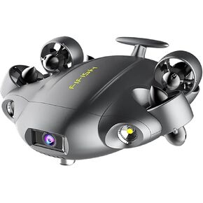 QYSEA FIFISH V6 Expert M100A بدون طيار تحت الماء مع ذراع آلي، AI Vision Lock Portable ROV مع واجهة Q، روبوت تحت الماء مع حقيبة صناعية، وقت عمل 6 ساعات، كاميرا 4K، غوص 330 قدم