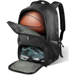 BROTOU Basketball Backpack, Large Basketball Bag with Shose&Ball Compartment, Soccer Backpacks for Basketball/Volleyball