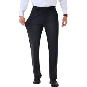 Mens Stretch Dress Pants Slim Fit Dress Pants for Men Expandable Waist Casual Dress Pants Athletic Golf Pants