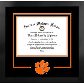 Campus Images NCAA Unisex Spirit Diploma Manhattan Black Frame with Bonus Lithograph (Value Savings $59)