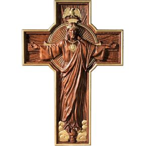 BGCOPPER Jesus Crucifix Wall Cross Handmade Wooden Cross for Wall Decor for Home Room Christmas Gift in Kuwait