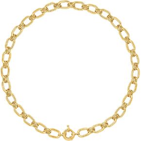 JWEIWENCAY Dainty Platinum Plated Chunky Chain Choker Twist Oval Necklace for Women Layering Handmade Jewelry