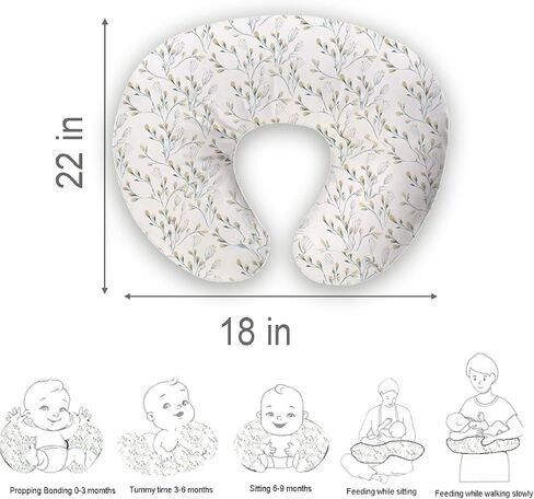 Nursing Pillow Cover 2 Pack，Neutral Breastfeeding Pillow Cover Fits 22.5in*18in Nursing Pillow for Baby Boy Girl, Neutral Baby Nursing Pillow Cover（Boho Rainbow Style）… in Saudi Arabia