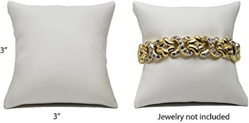 Novel Box® Beige Linen Bracelet Watch Jewelry Decoration Pillow (Pack of 5) 3X3 + NB Cleaning Cloth in Kuwait