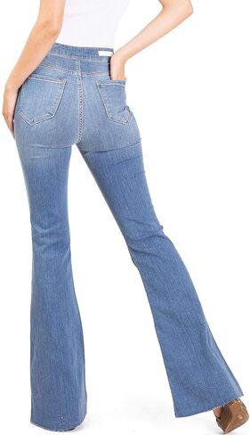 جينز تشيلو جينز نسائي مرتفع الارتفاع وقابل للتمدد (7، دنيم متوسط) in Kuwait